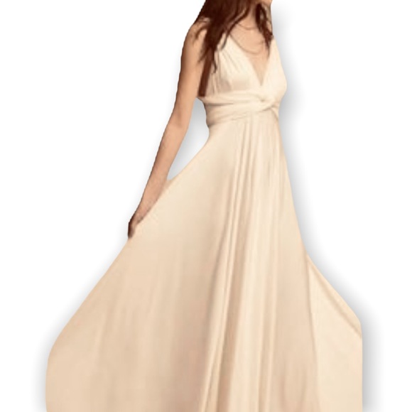 New Twobirds x BHLDN Ginger Convertible Sz B / Fits 14 - 24 Ivory Maxi Wedding - Picture 4 of 17